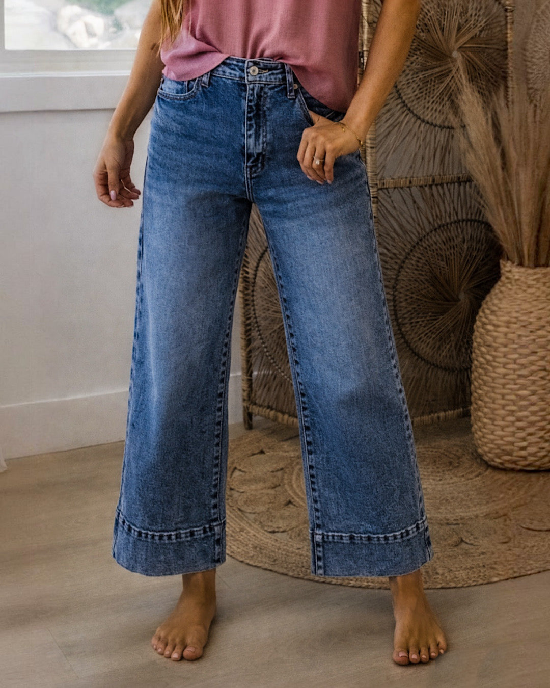 KanCan Bergen Non Distressed Wide Leg Jeans KanCan