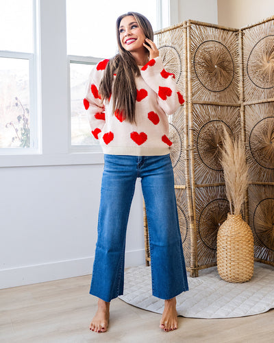 NEW! Be Mine Heart Knit Sweater