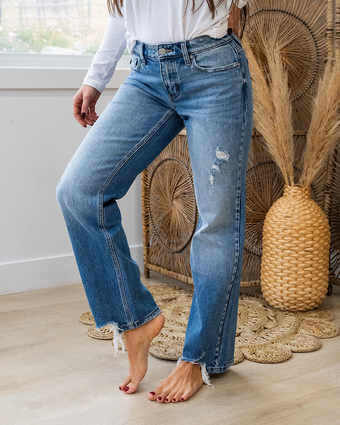 NEW! KanCan Misty Distressed Straight Jeans  KanCan   