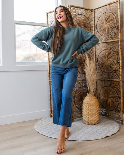 NEW! Cozy Crewneck Sweatshirt - Ash Jade