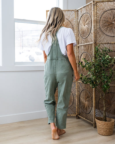 Lucinda Overalls - Olive  Zenana   