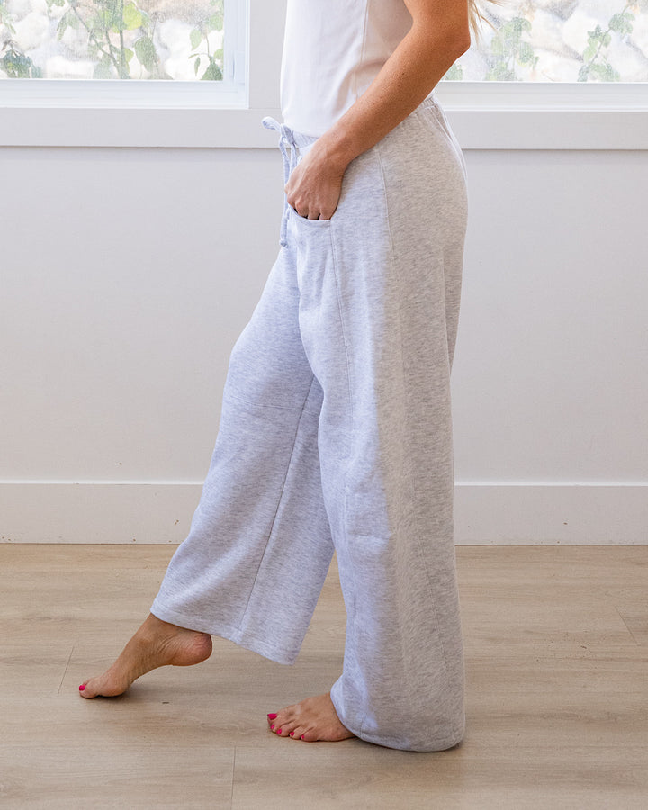 NEW! Micael Barrel Leg Lounge Pants - Ice Gray