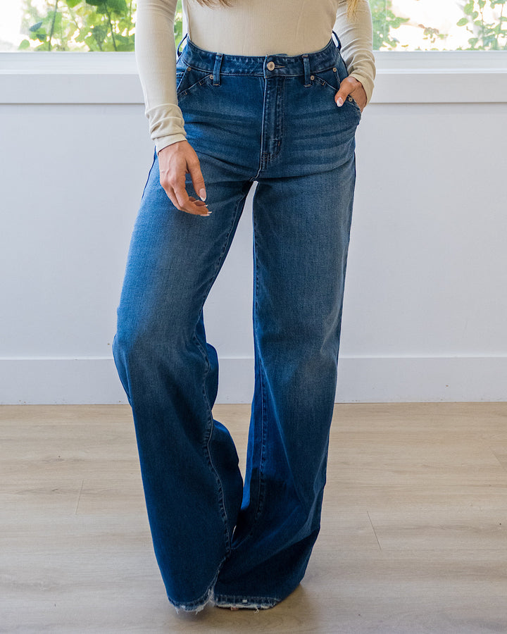 NEW! KanCan Take Away Wide Leg Trouser Jeans