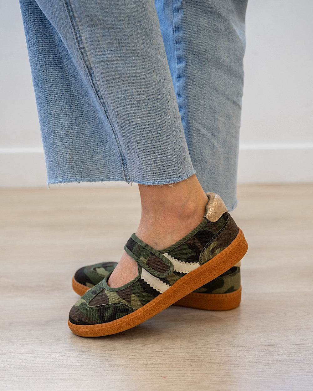 NEW! Corkys Calm Down Mary Jane Sneakers - Camo Corkys Footwear