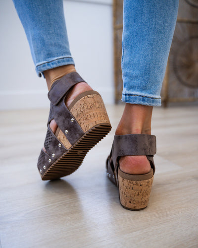 NEW! Corkys Guilty Pleasure Wedge Sandals - Bronze  Corkys Footwear   
