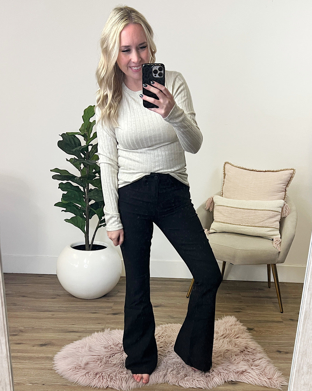 NEW! Hyperstretch Flare Jeans Regular and Plus - Dark Rose  YMI   