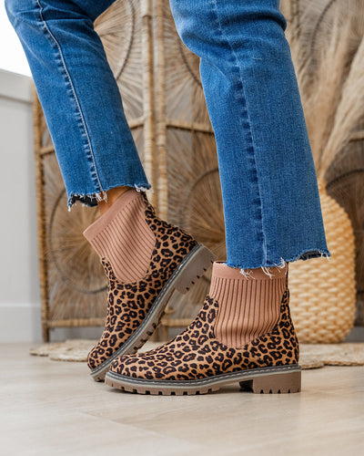 NEW! Corkys Cabin Fever Bootie - Tan Leopard  Corkys Footwear   