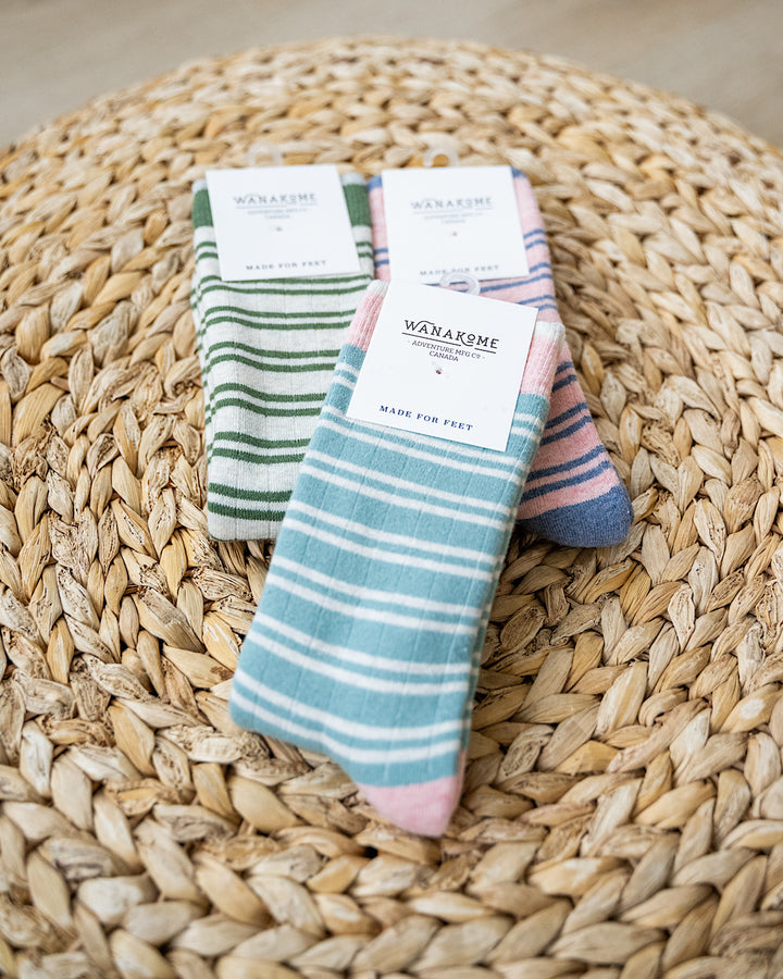 Wanakome Cozy Mini Stripe Socks - 3 Options