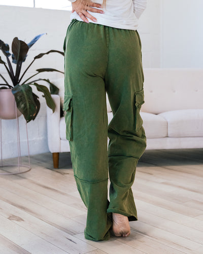 Nova Wide Leg Cargo Pants - Olive  Ces Femme   