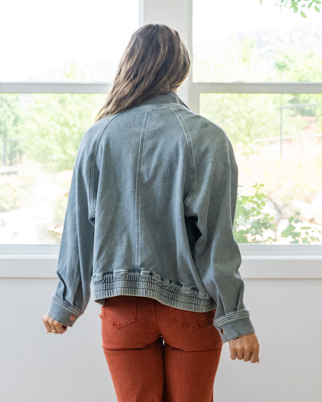 NEW! Judy Blue Bomber Denim Jacket