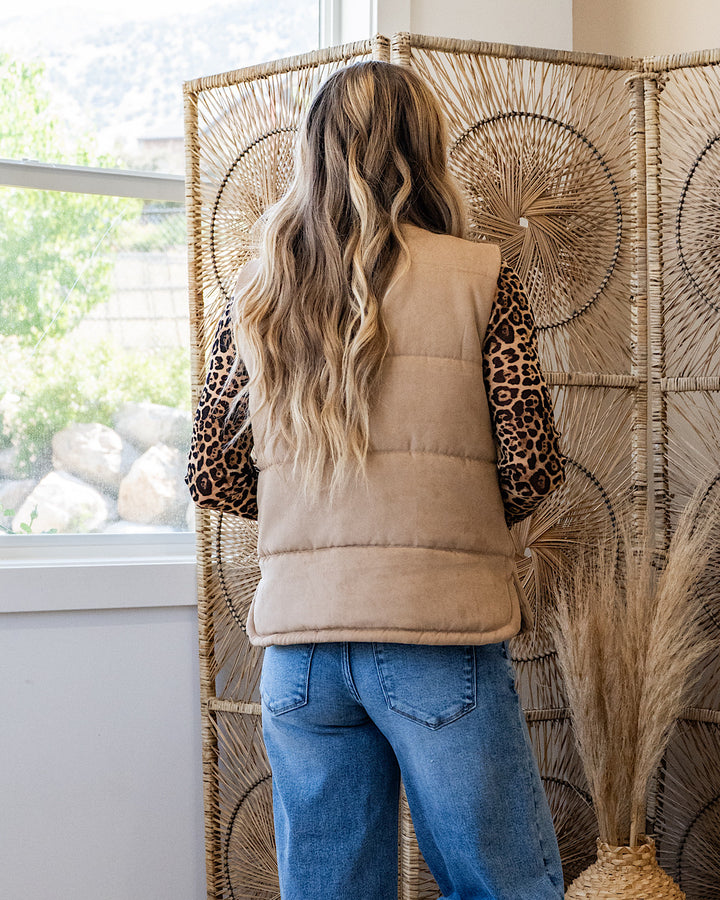 NEW! Peyton Puffer Vest - Camel Be Cool