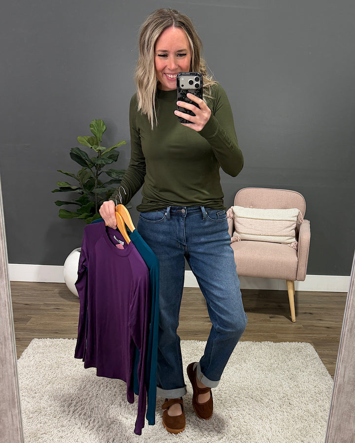 NEW! Blair Long Sleeve Top - Purple Michelle Mae