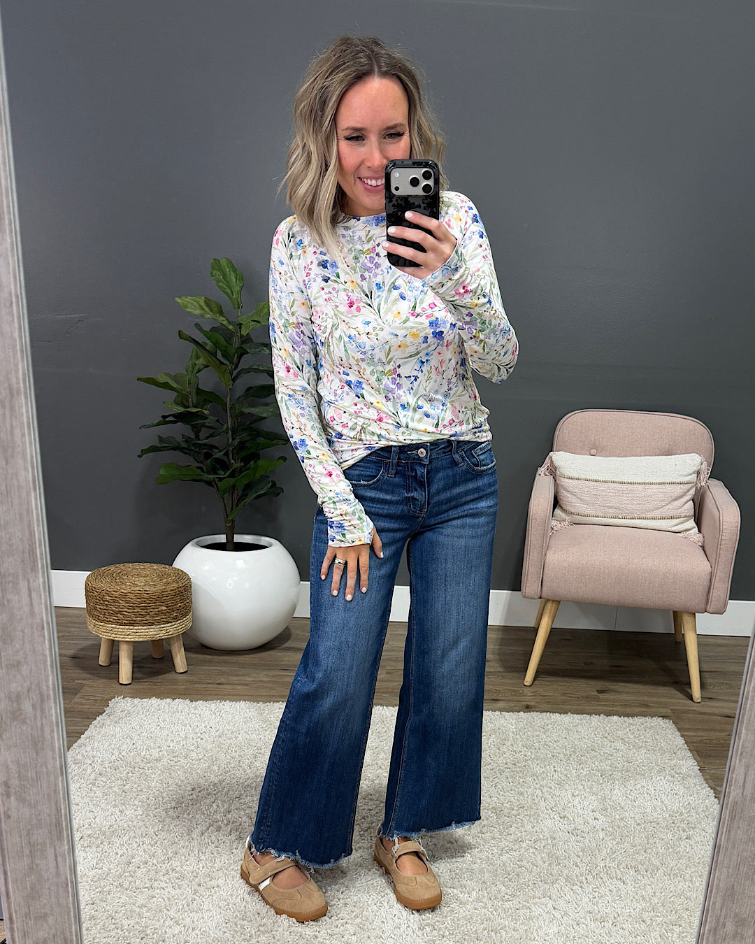 NEW! Blair Long Sleeve Top - Cottage Floral