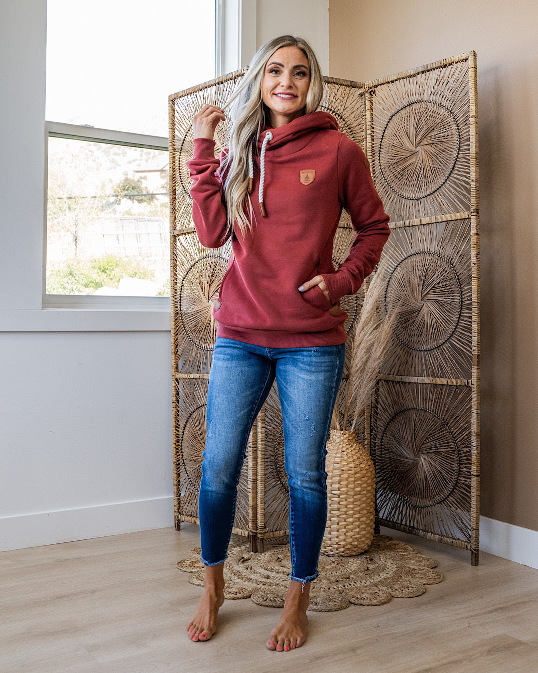 Wanakome Artemis Hoodie - Rustic Red  Wanakome   