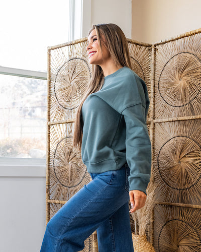 NEW! Cozy Crewneck Sweatshirt - Ash Jade