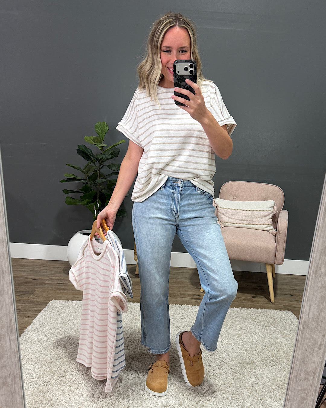NEW! Madison Striped Top - Blue