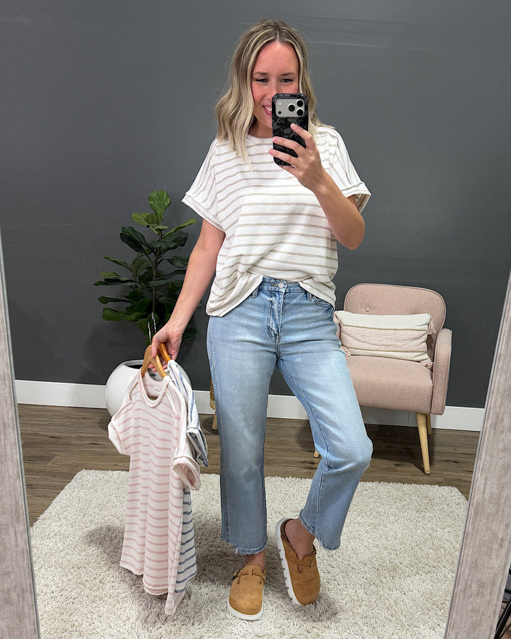 NEW! Madison Striped Top - Blue