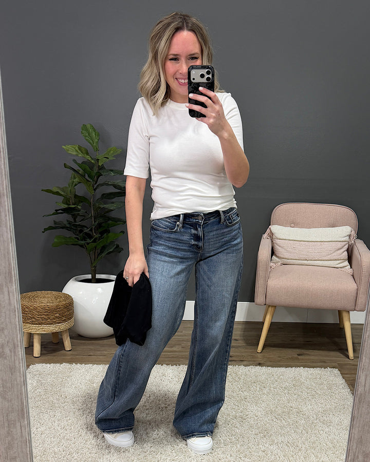 NEW! Lola Half Sleeve Knit Top - Ivory