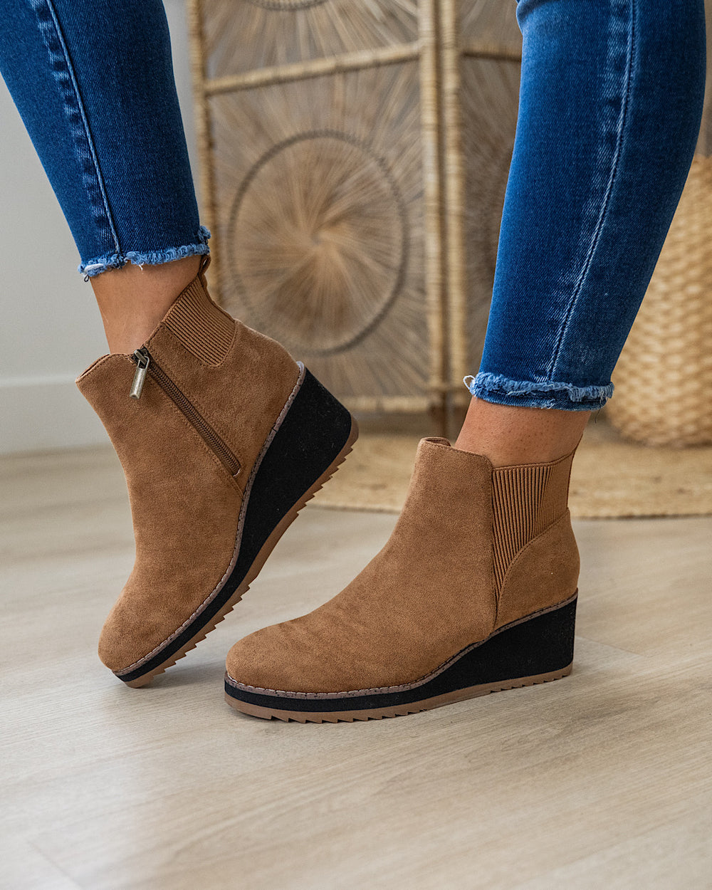 NEW! Corkys Apple Sauced Wedge Boots - Tobacco Corkys Footwear