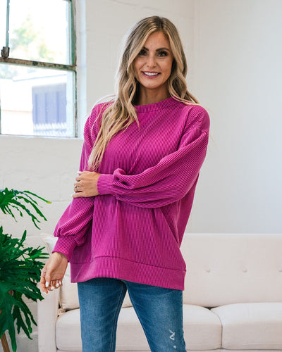 Christina Magenta Corded Top  First Love   