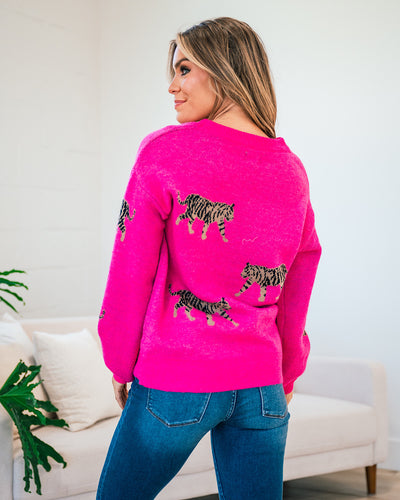 NEW! Hot Pink Tiger Sweater  Bibi   