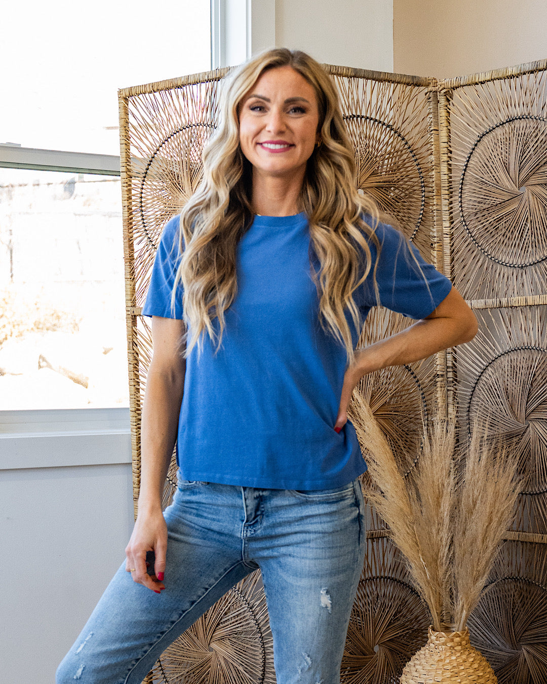 Mono B Classic Boxy Fit Tee - Color Options Available! Mono B Blue