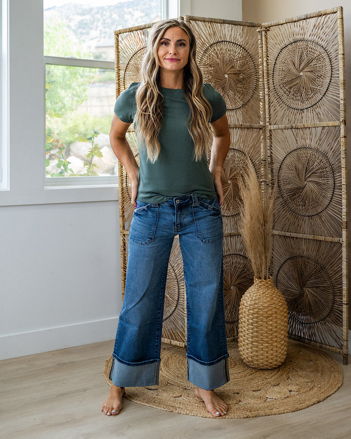 NEW! Brenley Ribbed Knit Top - Tea Green Wishlist