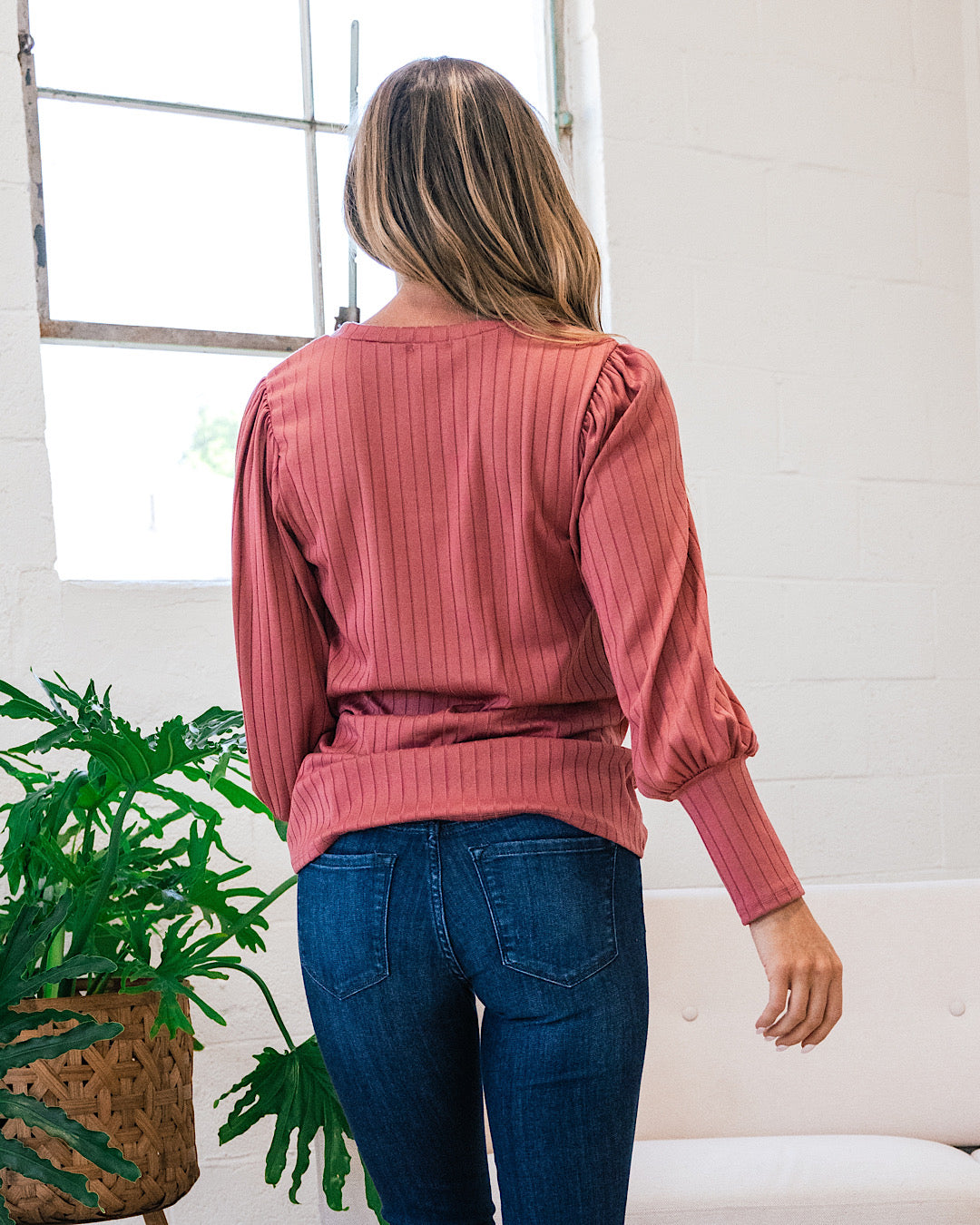 NEW! Gloria Wide Ribbed Top - Mauve  Lovely Melody   