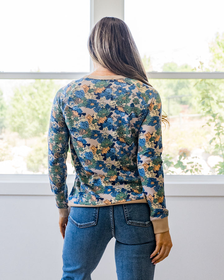 NEW! Bristol Floral Lightweight Sweater - Taupe