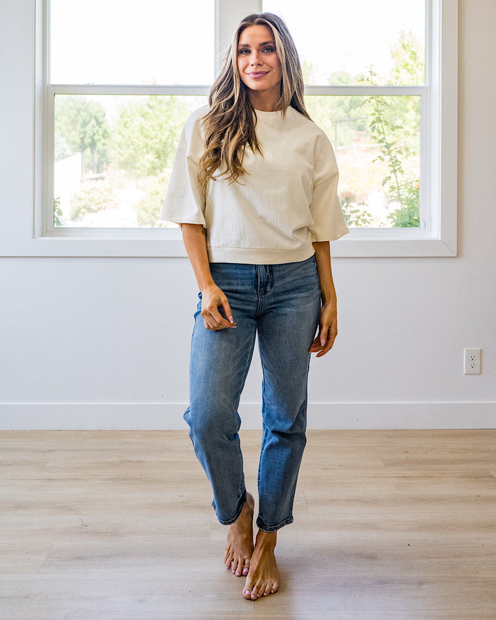 NEW! Annie Oversized Soft Knit Top - Cream