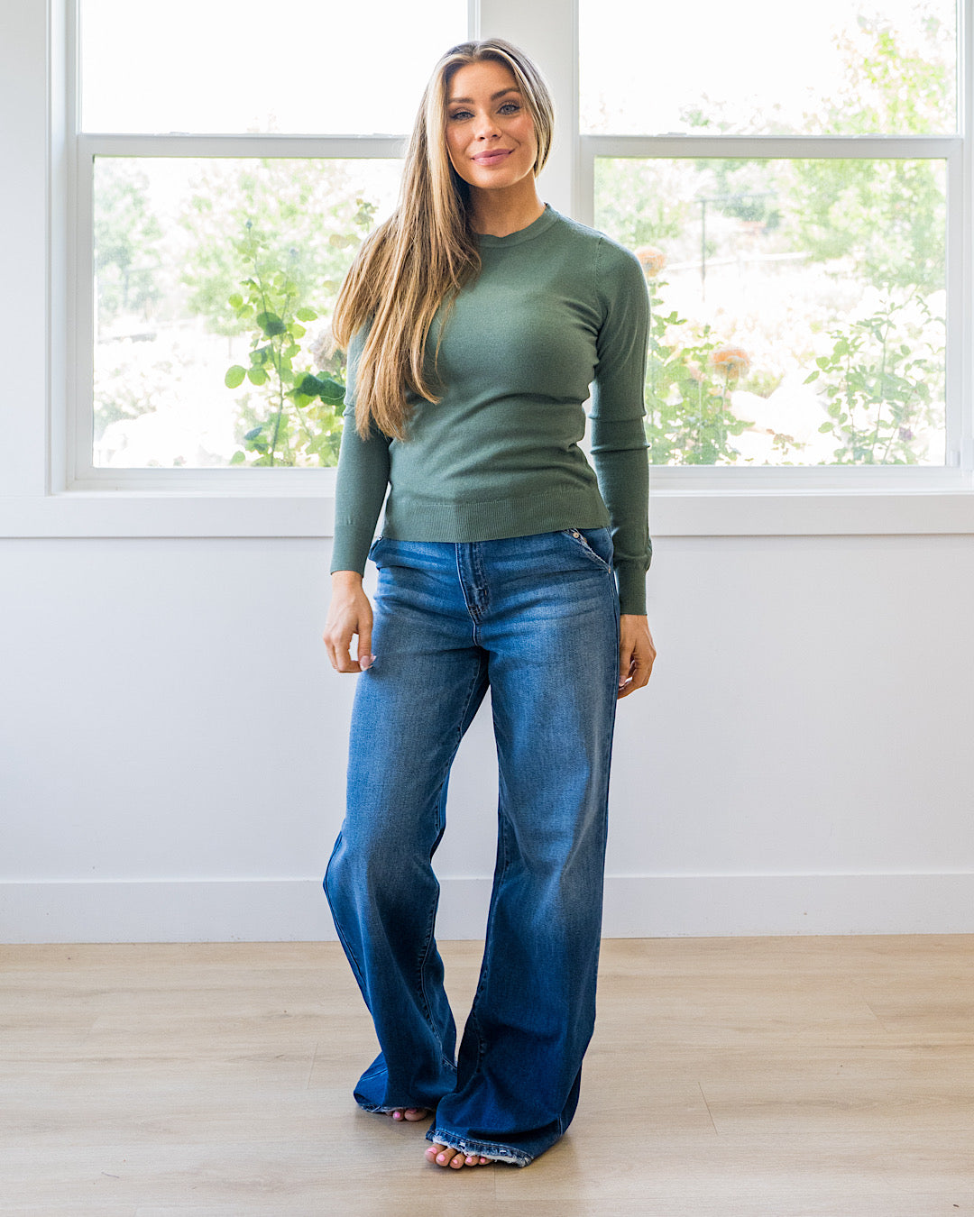 NEW! Eleanor Fine Knit Sweater - Hunter Green Be Cool