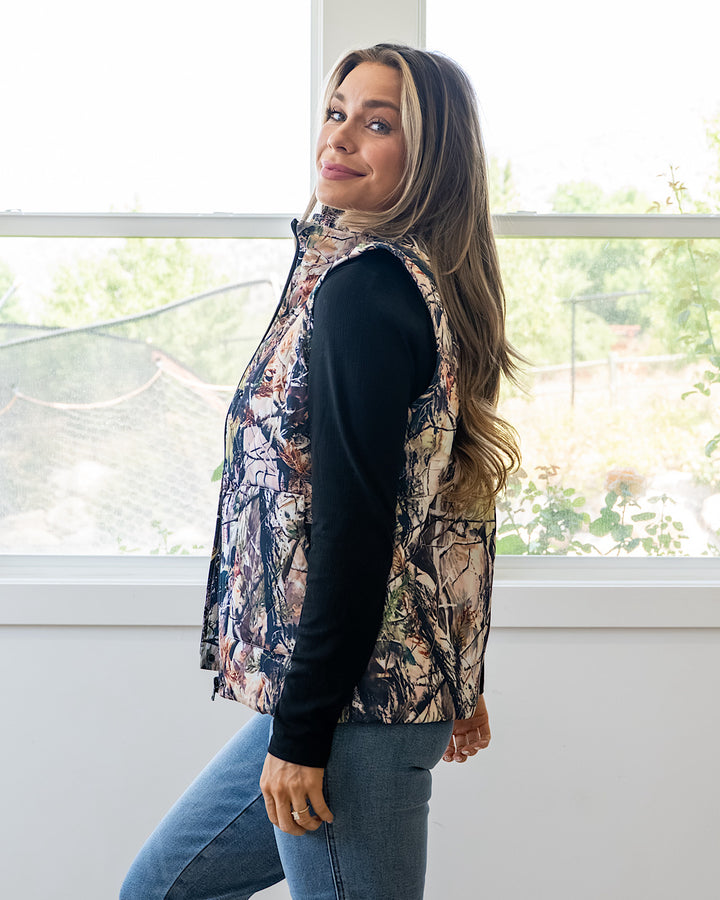 NEW! Remy Zip Up Vest - Dark Camo