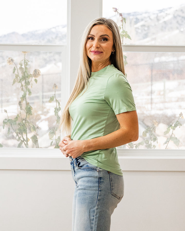 NEW! Blair Short Sleeve Top - Sage