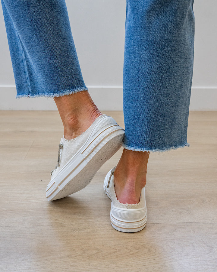 NEW! Very G Aman Sparkle Slip On Sneakers - Natural Very G