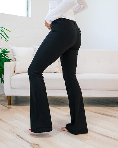 NEW! Hyperstretch Flare Jeans Regular and Plus - Black  YMI   