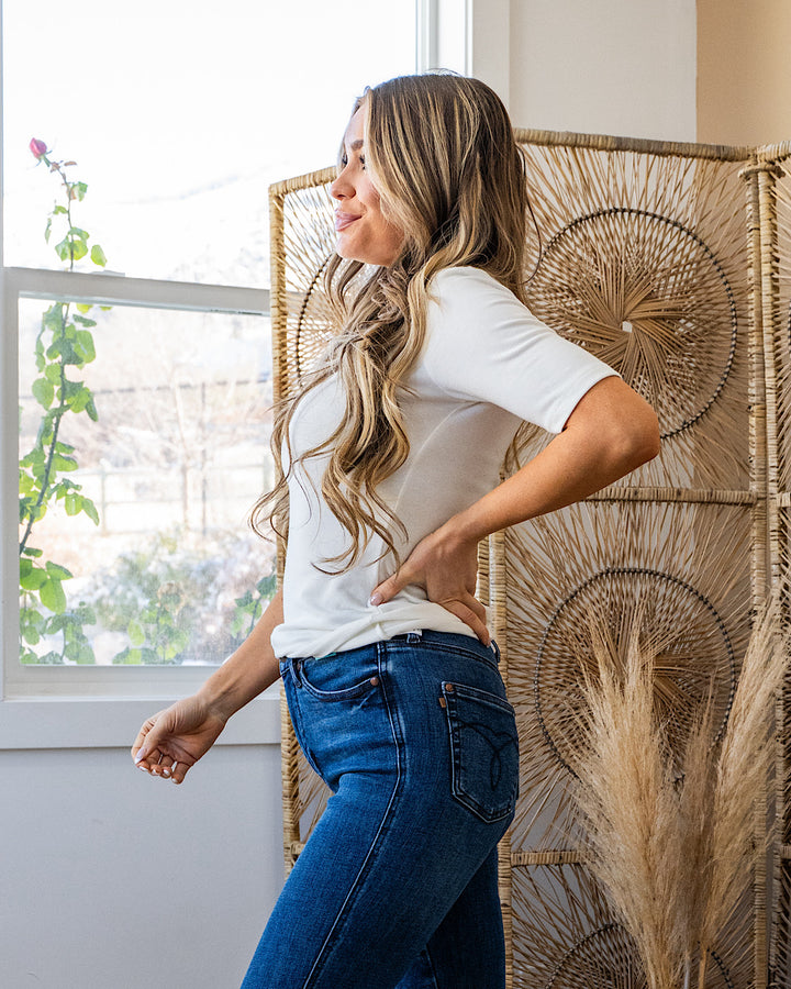 NEW! Lola Half Sleeve Knit Top - Ivory