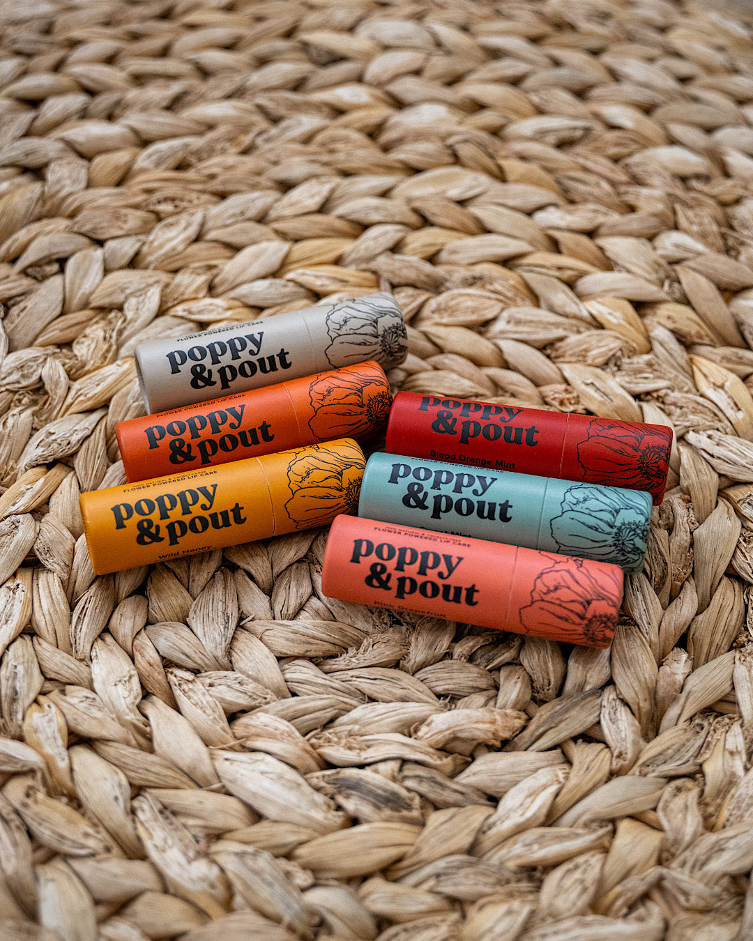 NEW! Poppy & Pout Lip Balm - 6 Flavors Poppy & Pout