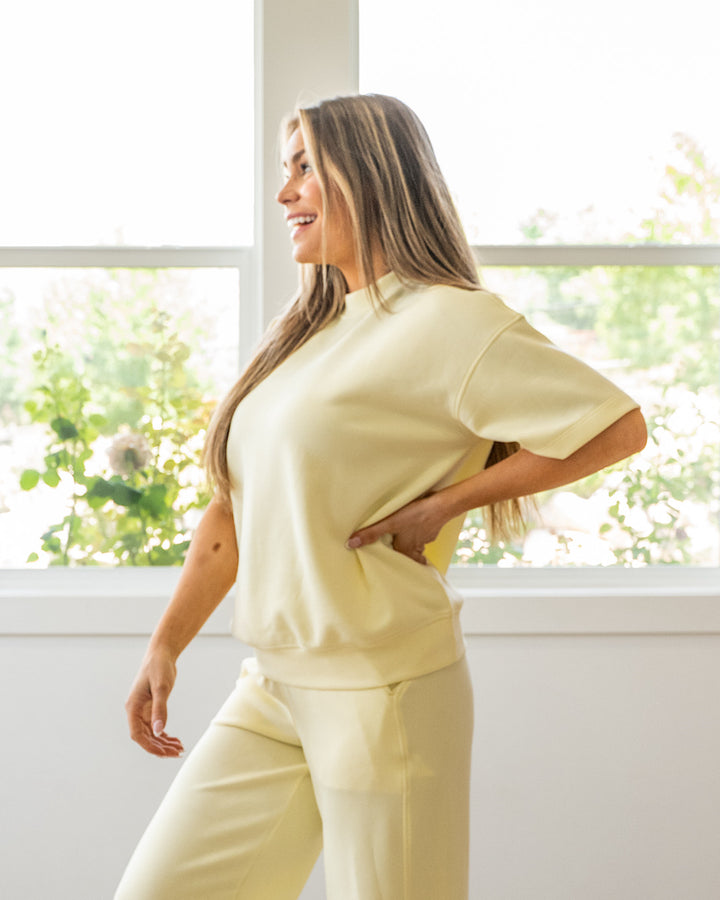 NEW! Macey Scuba Fabric Top - Lemonilla