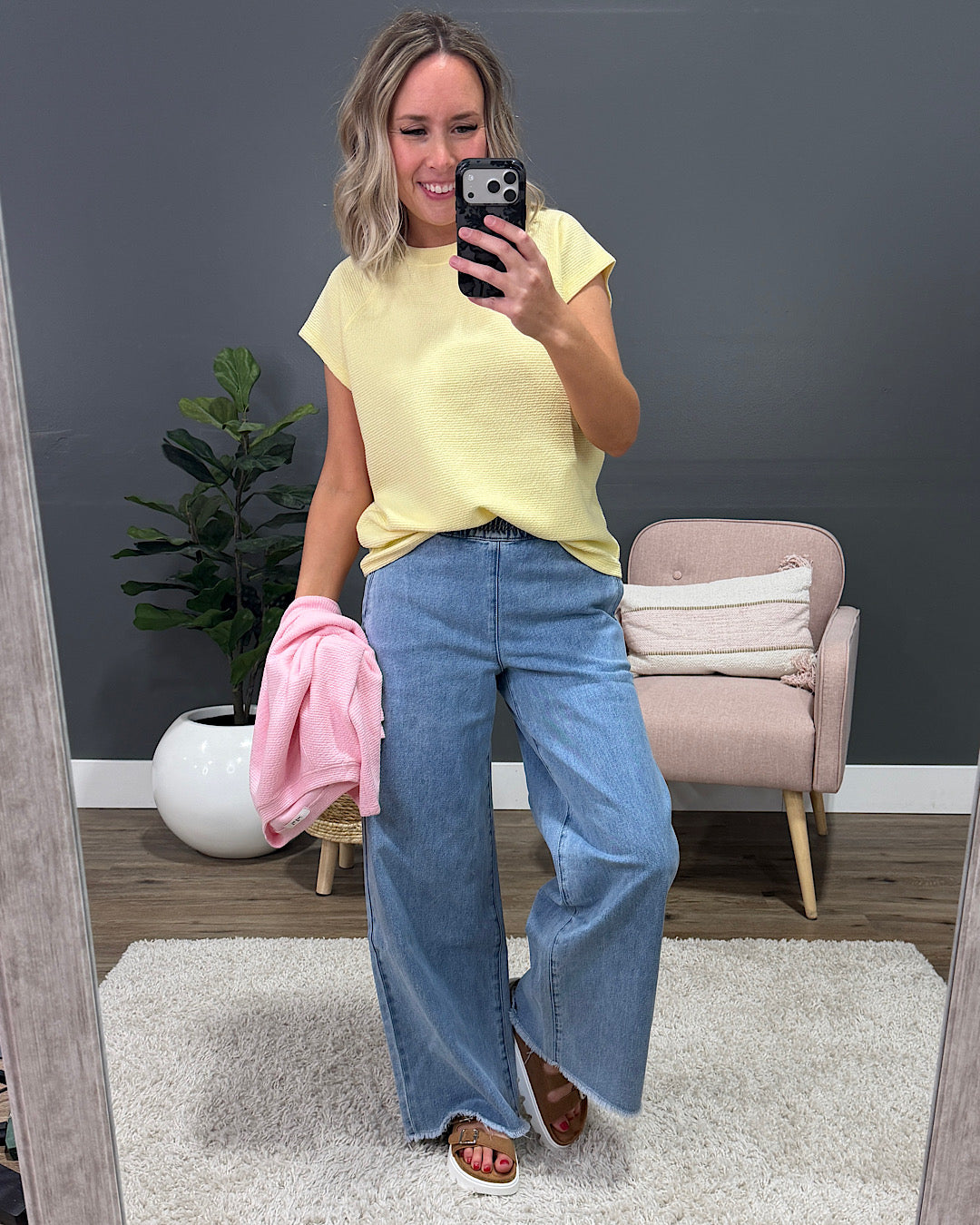 NEW! Justina Cloud Knit Short Sleeve Top - Ballet Tres Bien