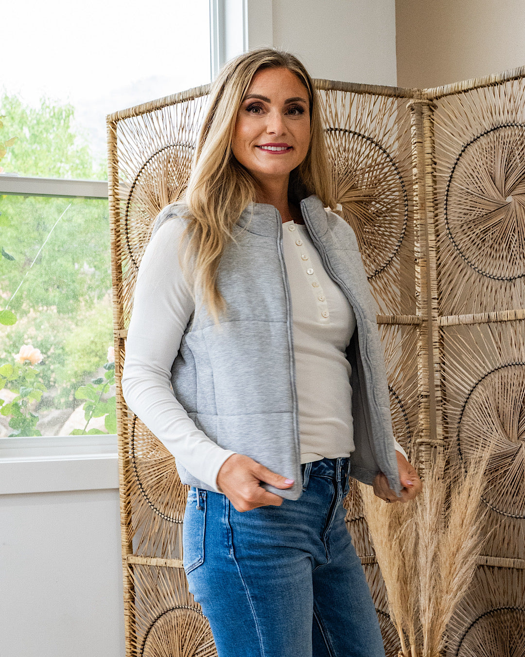 NEW! Selene Puffer Vest - Heather Gray Be Cool