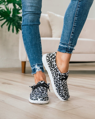NEW! Gypsy Jazz Cheetah 2 Slip On Sneakers - White/Black