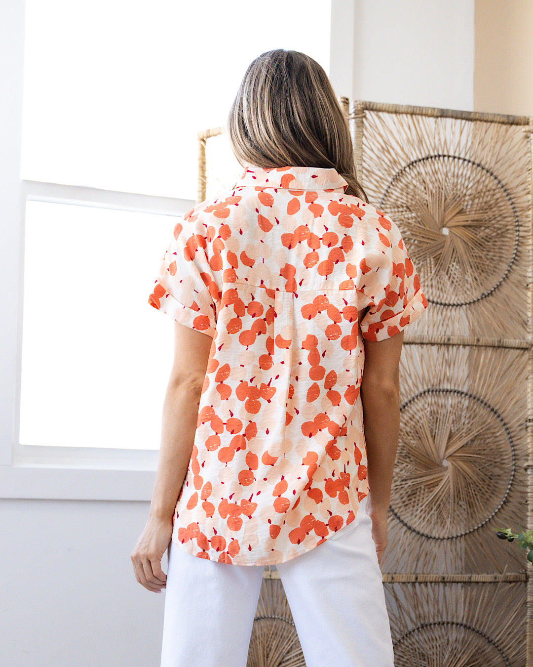NEW! Jo Salmon Patterned Button Up Top  Staccato   