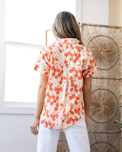 NEW! Jo Salmon Patterned Button Up Top  Staccato   