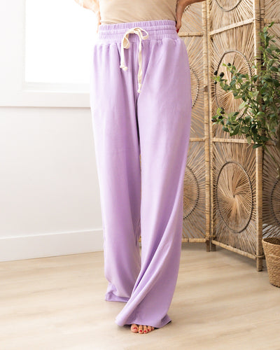 Ampersand Ave Performance Fleece Wide Leg Comfy Pants - Wisteria  Ampersand Ave   