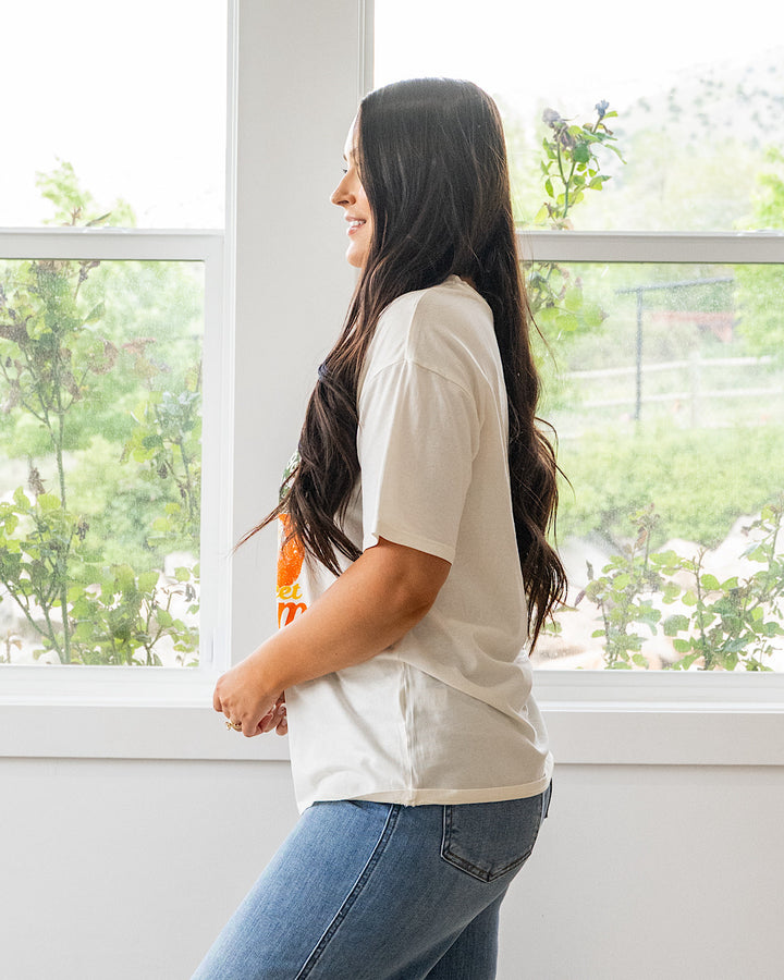 NEW! Farmer's Market Blossom Tee - Ivory Tres Bien