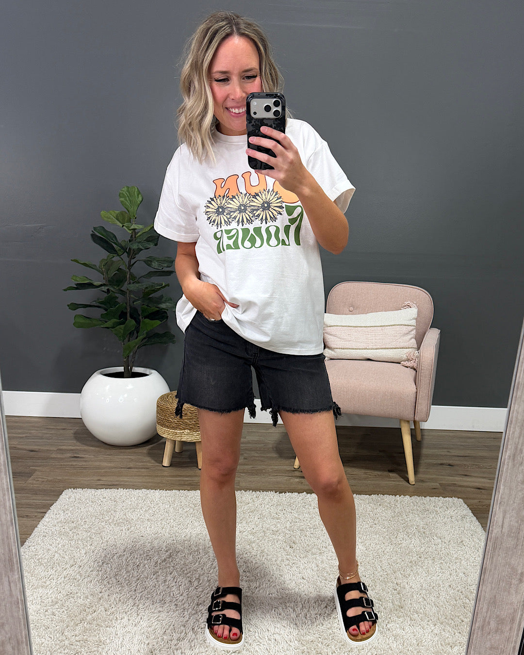 NEW! Sunflower Ivory Tee Polagram