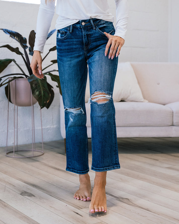 Lovervet Enough For Me Distressed Straight Jeans FINAL SALE