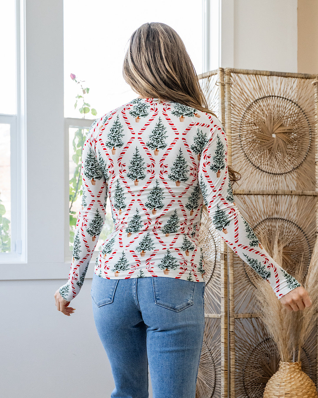 NEW! Blair Long Sleeve Top - Candy Cane Lane