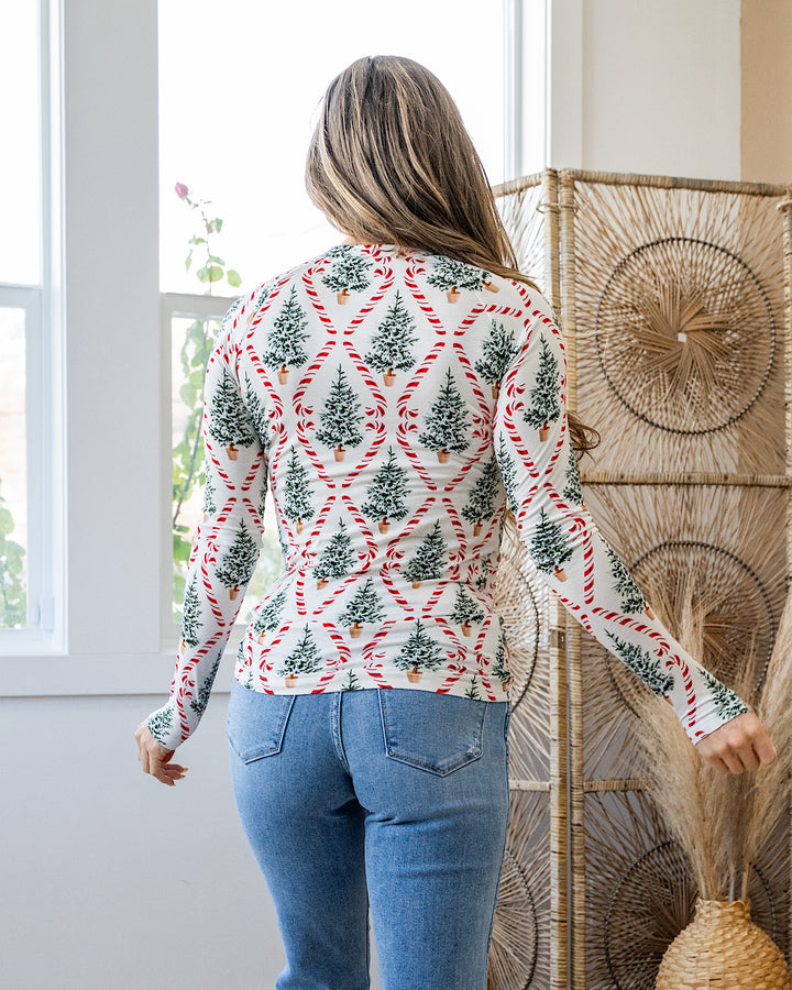 NEW! Blair Long Sleeve Top - Candy Cane Lane