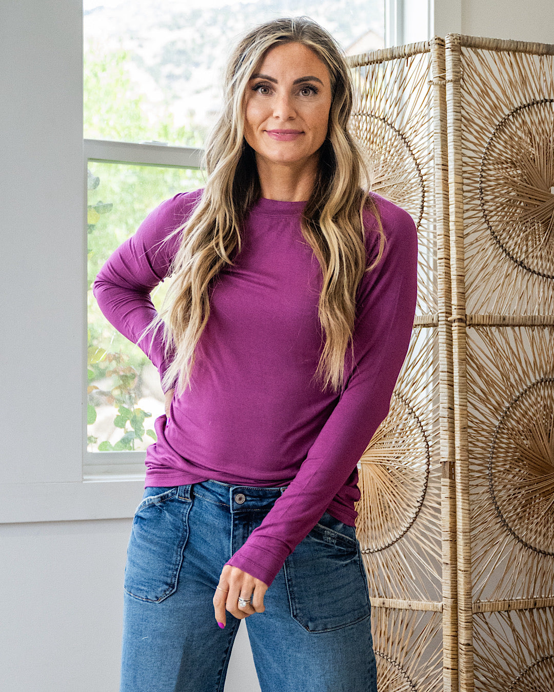 NEW! Blair Long Sleeve Top - Mulberry Michelle Mae